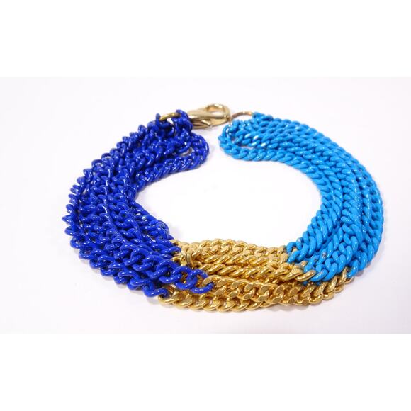 Neiman Marcus Lee Angel Women's Colorblock Enamel Multi Chain Bracelet NWT 145 - Picture 1 of 8